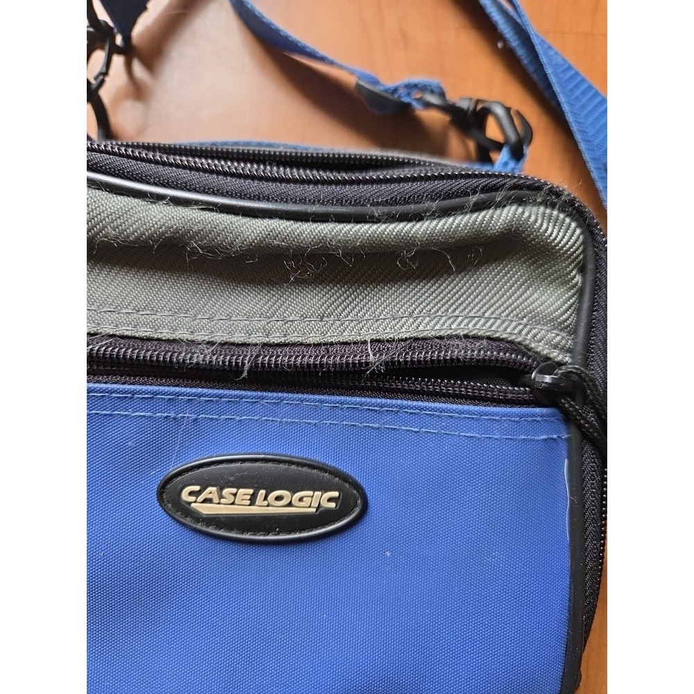Case Logic Electronics Organizer Travel Case Blue Gray Zipper Pouch Bag - Picture 2 of 5